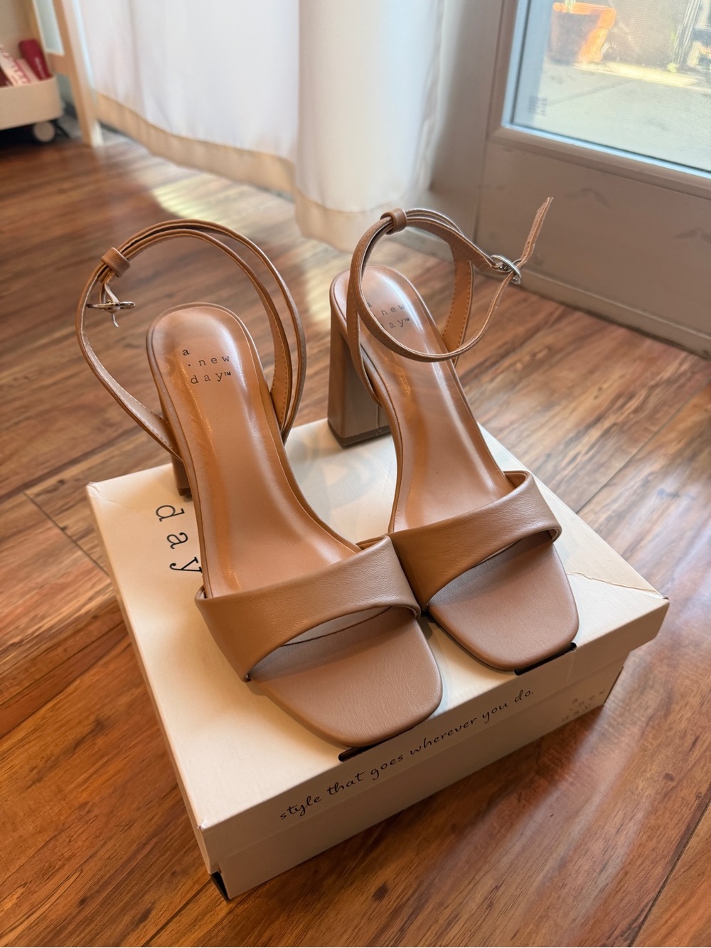 A New Day Target Tan Block Sandals